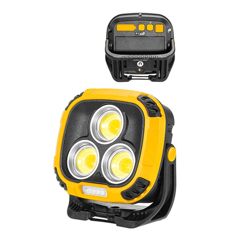 Lampă de camping USB Afișare putere Lampă de urgență magnetică Stand rotativ de 180 de grade cu cârlig Luminozitate ridicată pentru iluminat de drumeții