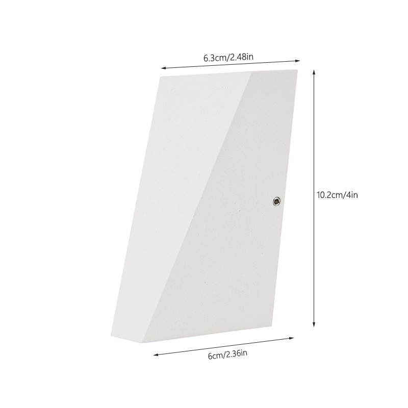 Jednoduchá dvojitá hliníková 12W LED mini nástenná lampa, vnútorná a vonkajšia dekorácia, vodotesná, IP65, hotelový bar, spálňa, záhradná veranda, nástenné svietidlá