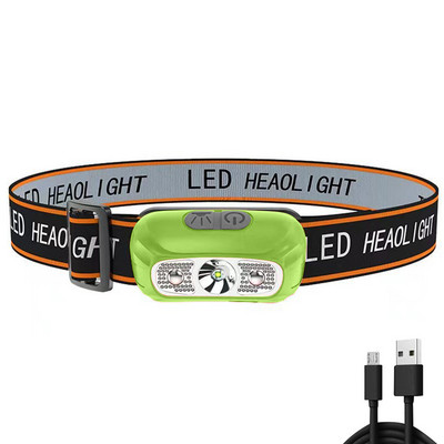 Mini XPE LED-esilaterna korpuse liikumisanduri esilatern USB-laetav esilatern Matkataskulamp peataskulambi välisvalgustus