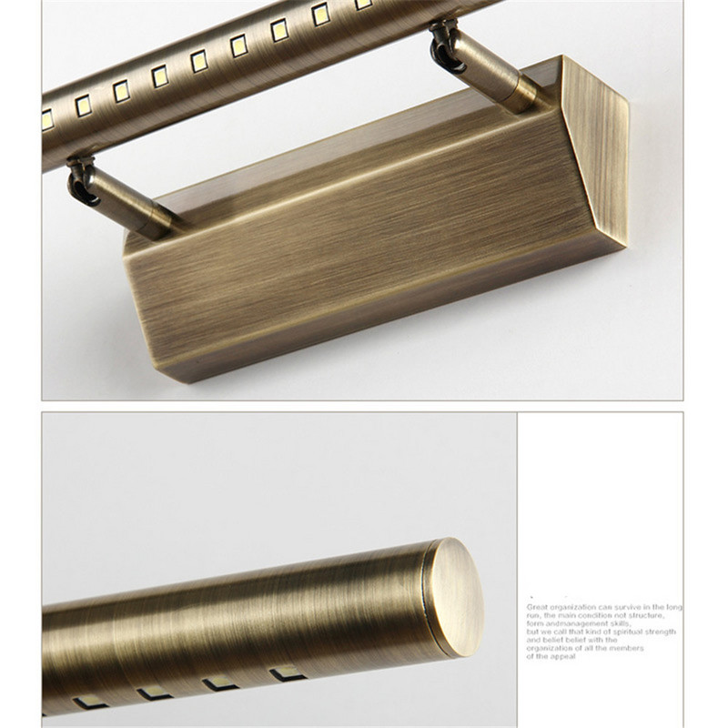 Vintage Brief Paindlik 40/55cm LED Seinavalgustid Sconce Vannituba 5w 7w Pronkspeeglivalgusti AC 80-265V