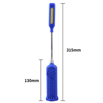 Coba регулируема LED работна лампа cob работна лампа използвайте 3 * AAA батерия преносими светлини пластмасови контролируема яркост
