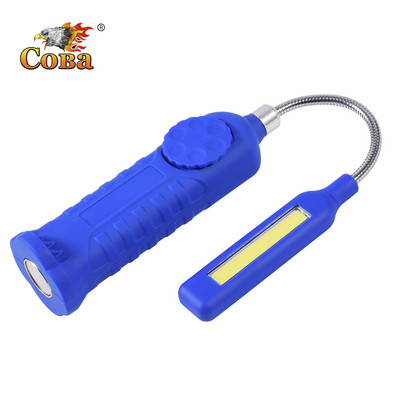 Coba regulējama LED darba gaismas vālīšu darba lampa izmantot 3 * AAA akumulatoru pārnēsājamas gaismas plastmasas regulējams spilgtums
