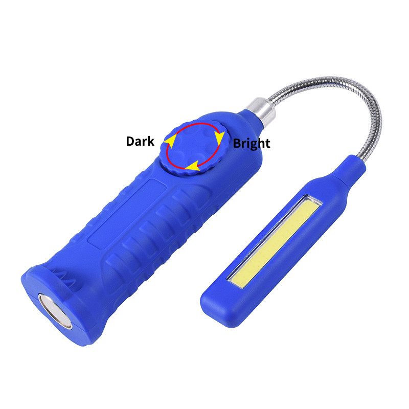 Lumină de lucru cu led reglabilă Coba lampa de lucru cob folosește 3 * baterii AAA lumini portabile din plastic luminozitate controlabilă
