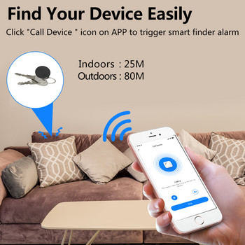 SMATRUL Tuya Smart Tag Anti-Lost Alarm Безжичен Bluetooth Mini GPS Tracker Smart Home APP Search Location for Record 80DB