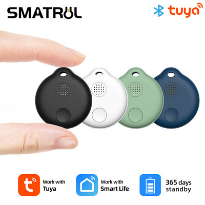 SMATRUL Tuya Smart Tag Anti-Lost Alarm Belaidis Bluetooth Mini GPS Tracker Smart Home APP Paieškos vieta įrašo 80DB