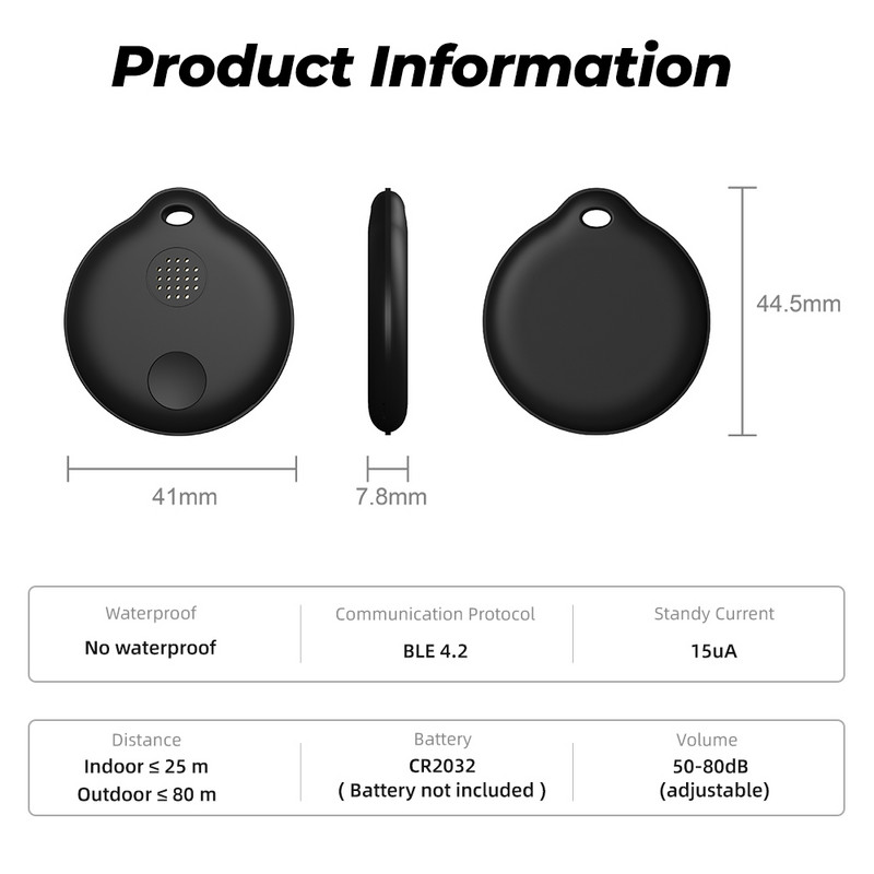 SMATRUL Tuya Smart Tag Anti-Lost Alarm Bežični Bluetooth Mini GPS Tracker Smart Home APLIKACIJA Traži lokaciju za zapis 80DB