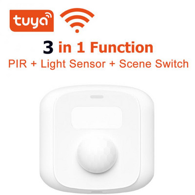 CORUI Tuya WiFi Zigbee Mini Smart žmogaus kūno jutikliai PIR jutiklis su šviesos jutikliu Smart Life Alexa Google Home Smart Home programėlė