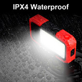 Pārnēsājamas gaismas LED kabatas lukturītis Spēcīgi prožektori Led darba gaismas darba lampa Usb uzlādējama telts āra nometne ar magnētisku pamatni