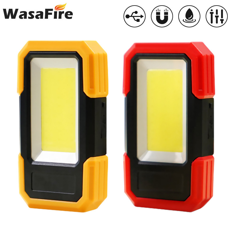 Pārnēsājamas gaismas LED kabatas lukturītis Spēcīgi prožektori Led darba gaismas darba lampa Usb uzlādējama telts āra nometne ar magnētisku pamatni