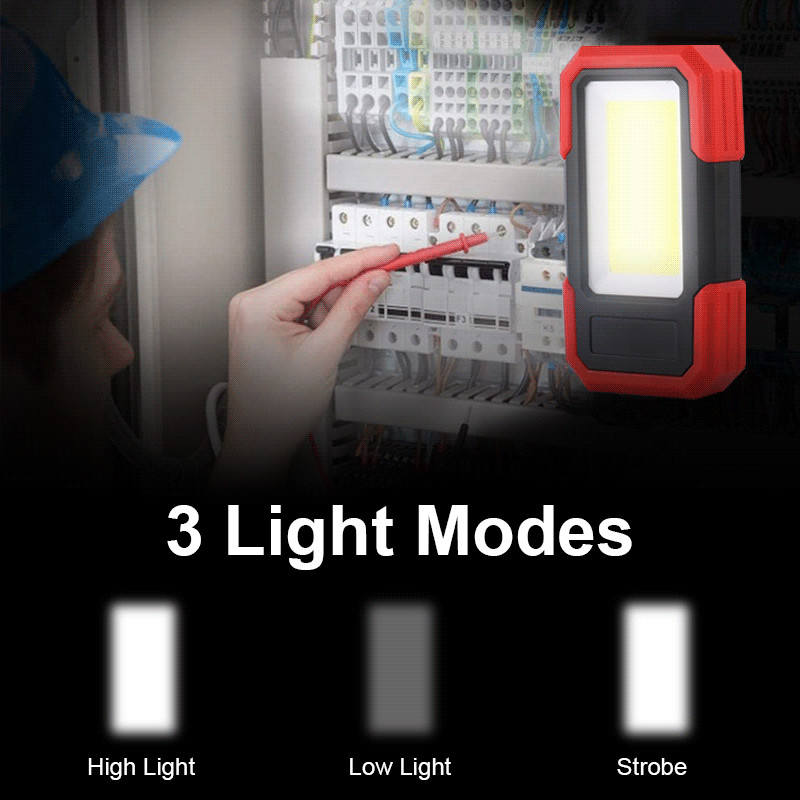 Pārnēsājamas gaismas LED kabatas lukturītis Spēcīgi prožektori Led darba gaismas darba lampa Usb uzlādējama telts āra nometne ar magnētisku pamatni