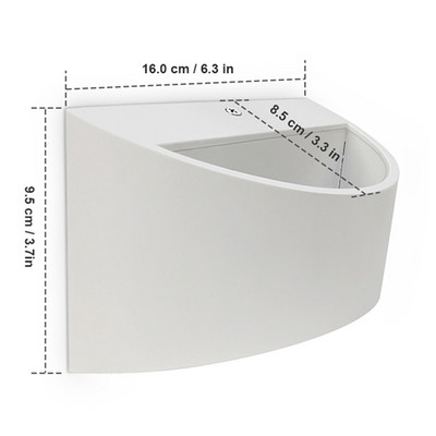 Téglalap fehér fekete fali lámpa LED beltéri világítás AC100-240V fali lámpa 7 W hálószoba fürdőszoba tükör lámpa folyosó éjjeli bárhoz