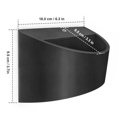 Téglalap fehér fekete fali lámpa LED beltéri világítás AC100-240V fali lámpa 7 W hálószoba fürdőszoba tükör lámpa folyosó éjjeli bárhoz