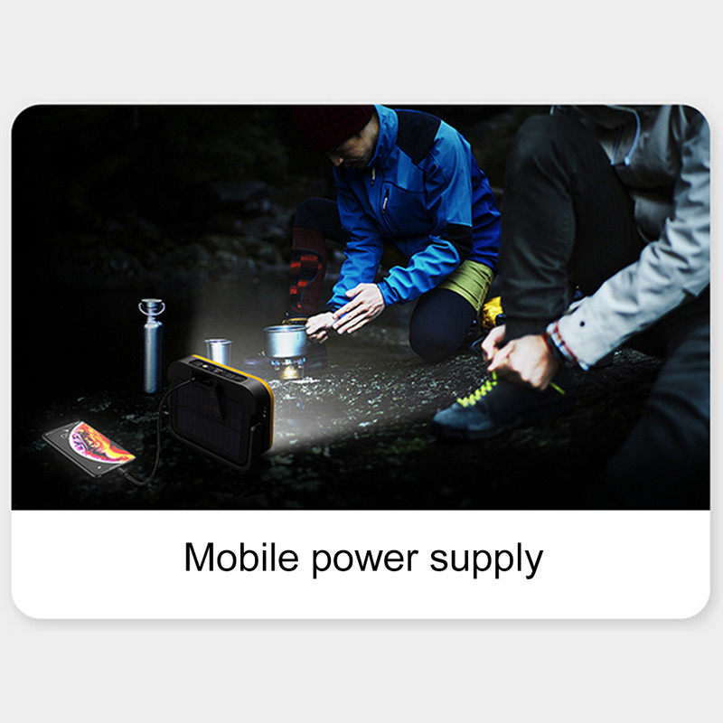 Lumină portabilă de camping Lampă solară Power Bank, impermeabilă, reîncărcabilă de urgență, lampă de lucru cu LED magnetică pentru cort