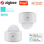 Mini Zigbee PIR Motion Smart Sensor Juhtmeta korpuse infrapunadetektori turvalisus Tuya/Smart Life App Control Alexa Google Home