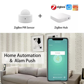 Mini Zigbee PIR Motion Smart Sensor Wireless Body Infrared Detector Security Tuya/Smart Life App Control Alexa Google Home