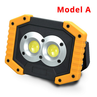 100 W LED darba gaismas lampa, pārnēsājams prožektors, uzlādējams prožektors Latern lukturis ar 18650 /AA akumulators medībām kempingā