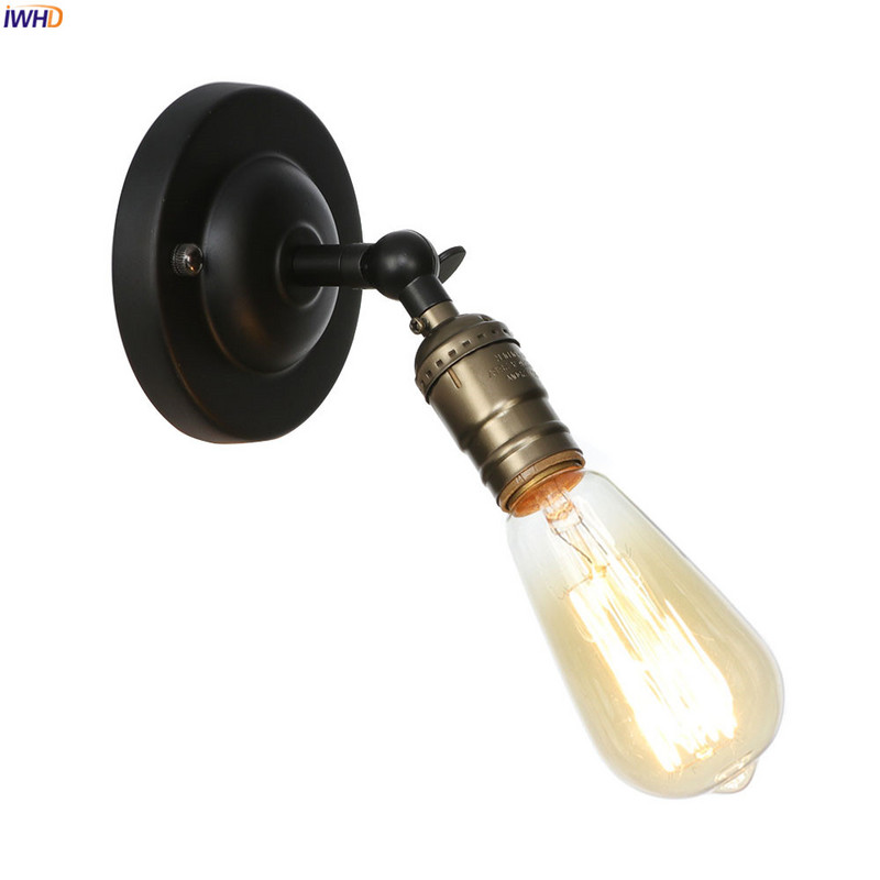 IWHD 4W Edison Aplice de perete retro pentru casă Iluminat de interior Loft Industrial LED întrerupător de lumină de perete Wandlampen Aplique Luz Pared