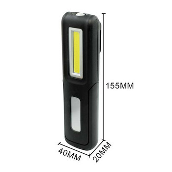 USB акумулаторна COB LED фенерче Стойка за работно осветление Фекла Магнитна кука Вградена батерия Мощност Дисплей Ремонт Работна лампа Lanterna