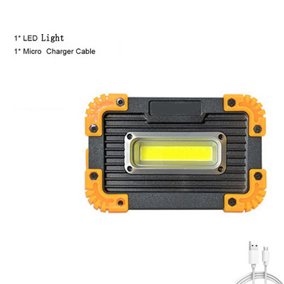 Výkonné nabíjateľné USB svietidlo s LED pracovným svetlom, prenosné COB svetlo, vonkajšie, poľovnícke, kempingové, lampášové, stanové, svetlo, použitie 18650