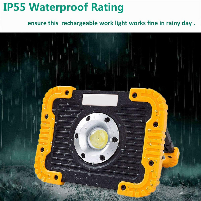 Výkonné nabíjateľné USB svietidlo s LED pracovným svetlom, prenosné COB svetlo, vonkajšie, poľovnícke, kempingové, lampášové, stanové, svetlo, použitie 18650