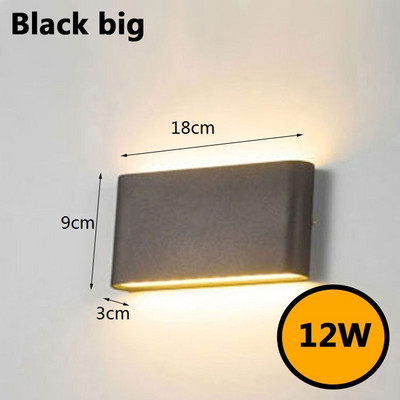 LED nástenné svietidlá Moderné jednoduché vodotesné nástenné svietidlá na balkón, chodbu, vonkajšie osvetlenie, vnútorné a nočné osvetlenie, bytové dekorácie