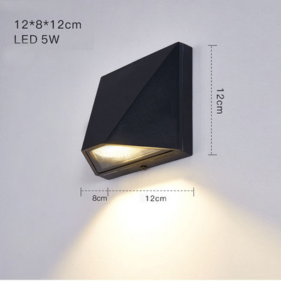 LED nástenné svietidlá Moderné jednoduché vodotesné nástenné svietidlá na balkón, chodbu, vonkajšie osvetlenie, vnútorné a nočné osvetlenie, bytové dekorácie