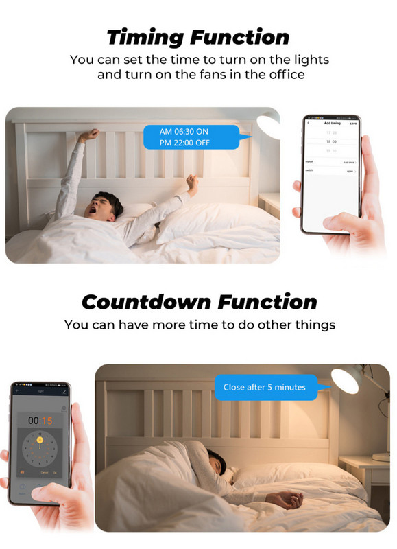 Tuya Smart WiFi slēdzis ar barošanas monitora slēdža taimeris 2 virzienu vadība viedā slēdža modulis Alexa Google mājas balss vadība