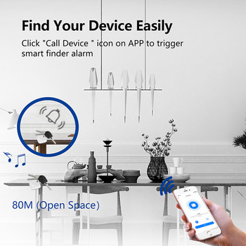 Tuya Smart Anti-lost Alarm Mini Tag Bluetooth Wireless Tracker Location Record Key Wallet Багажна чанта Pet Finder