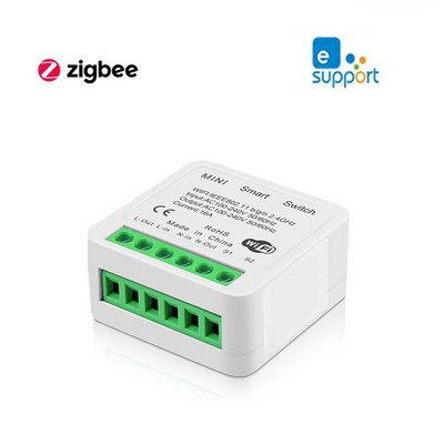 Zigbee WIFI Mini Smart Switch DIY 16A διακόπτης ελέγχου 2 δρόμων μέσω Alexa Alice Google Home Tuya Smart Life Ewelink Cozylife Homekit
