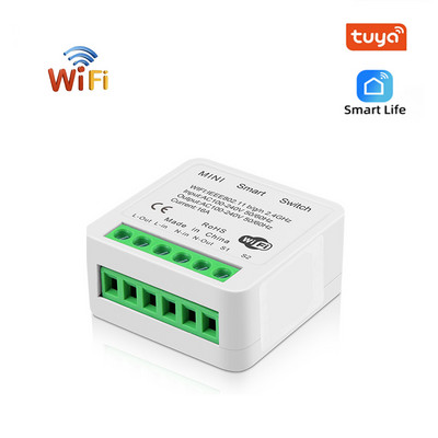 Zigbee WIFI Mini Smart Switch DIY 16A διακόπτης ελέγχου 2 δρόμων μέσω Alexa Alice Google Home Tuya Smart Life Ewelink Cozylife Homekit
