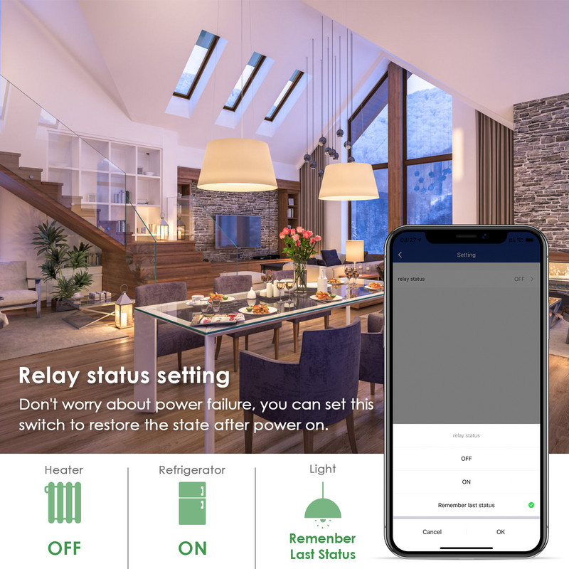 Zigbee WIFI mini viedais slēdzis DIY 16A 2 virzienu vadības slēdzis, izmantojot Alexa Alice Google sākumlapu Tuya Smart Life Ewelink Cozylife Homekit