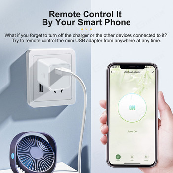 GIRIER Tuya Smart Adapter Micro USB Διακόπτης 5V WiFi Mini USB Power Adapter Λειτουργεί με την Alexa Hey Go ogle Alice for Smart Home