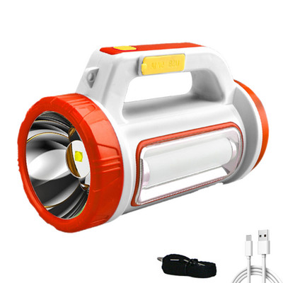 Lampă de căutare LED reîncărcabilă solară + USB Cârlig pentru lanternă portabilă Cort de camping Lumină de inundație în aer liber rezistentă la apă Power Bank Spotligh