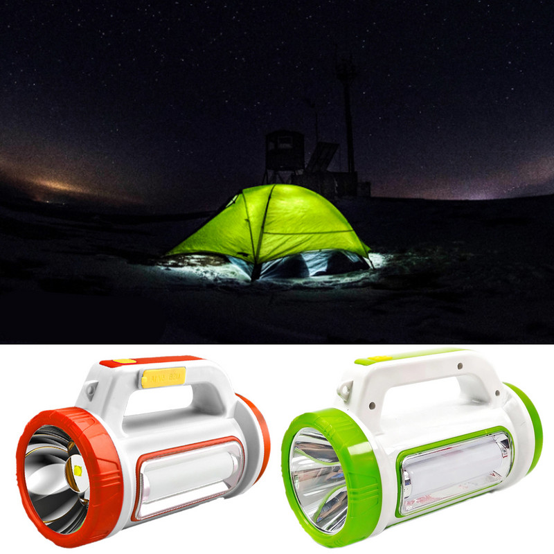 Lampă de căutare LED reîncărcabilă solară + USB Cârlig pentru lanternă portabilă Cort de camping Lumină de inundație în aer liber rezistentă la apă Power Bank Spotligh