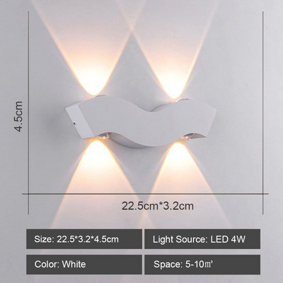 Modern LED fali lámpa előszoba konyhába nappali hálószoba éjjeli lámpa otthoni beltéri dekorációs világítótestek Luminaria lámpaernyő