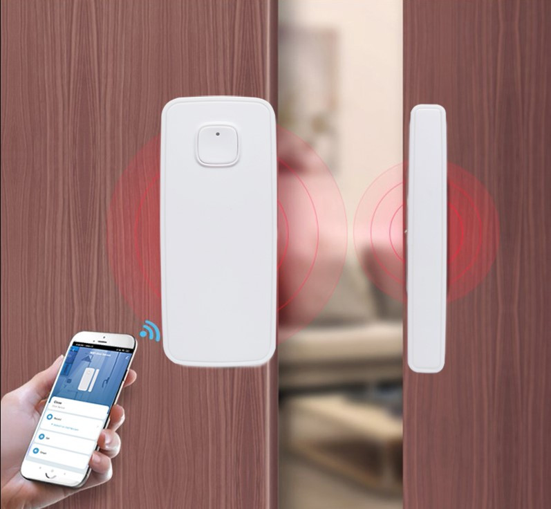 Tuya WiFi Senzor ușă Senzor fereastră Detectoare inteligente deschise închise Controlul aplicației Smart Home Funcționează cu Google Home Alexa Smart Life