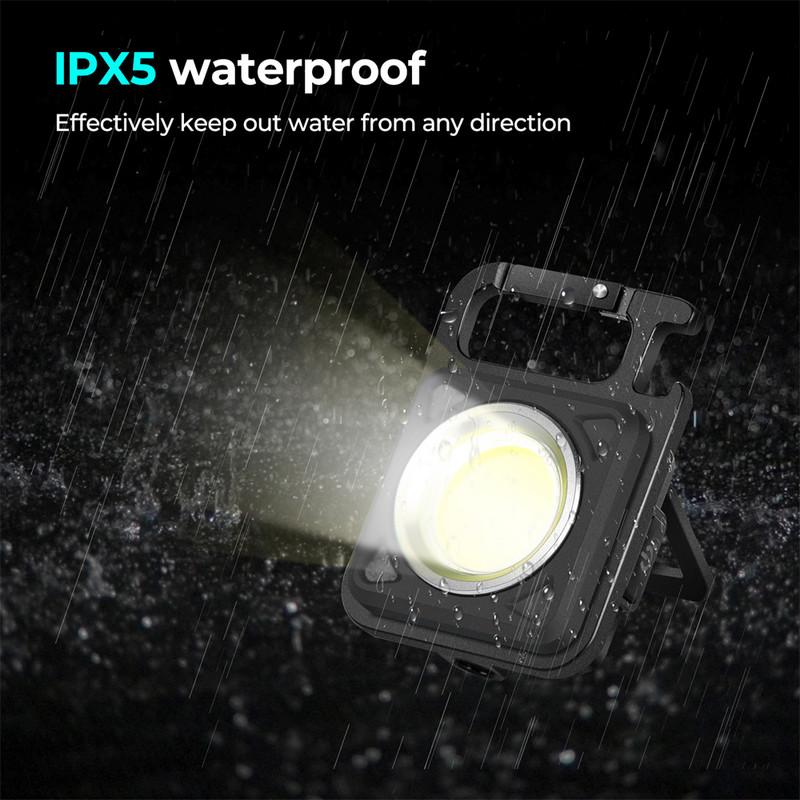 4 ks mini LED svietidlo na kľúčenku Jakiramy, pracovné svetlo, nabíjateľné oslnivé COB svietidlo na kľúčenku, prenosné vonkajšie kempingové svetlo