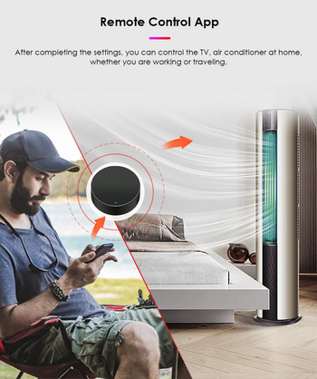 Τηλεχειριστήριο υπερύθρων Tuya Wifi Smart Life Alexa Google Home Control Σενάριο Αυτοματοποίησης Τηλεχειριστήριο υπερύθρων για τηλεόραση DVD AUD