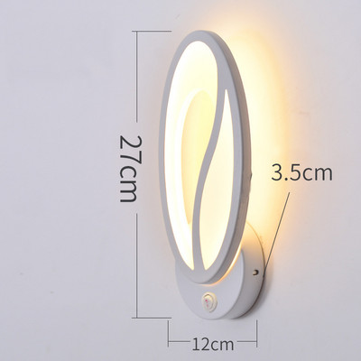 Lămpi de perete moderne din acril cu LED cu comutator Dormitor Home Decor Baie Iluminat de interior Corp de iluminat de perete Scări Artă de perete Lumină
