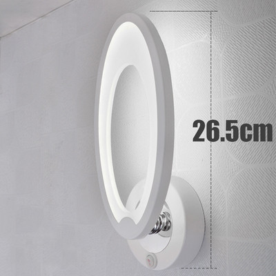 Lămpi de perete moderne din acril cu LED cu comutator Dormitor Home Decor Baie Iluminat de interior Corp de iluminat de perete Scări Artă de perete Lumină
