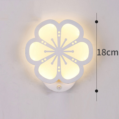 Lămpi de perete moderne din acril cu LED cu comutator Dormitor Home Decor Baie Iluminat de interior Corp de iluminat de perete Scări Artă de perete Lumină