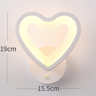 Lămpi de perete moderne din acril cu LED cu comutator Dormitor Home Decor Baie Iluminat de interior Corp de iluminat de perete Scări Artă de perete Lumină