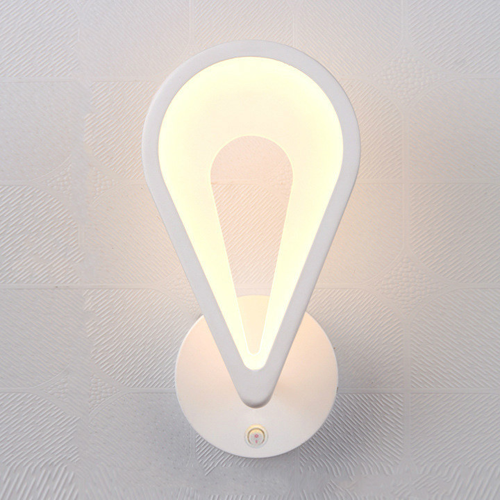 Lămpi de perete moderne din acril cu LED cu comutator Dormitor Home Decor Baie Iluminat de interior Corp de iluminat de perete Scări Artă de perete Lumină