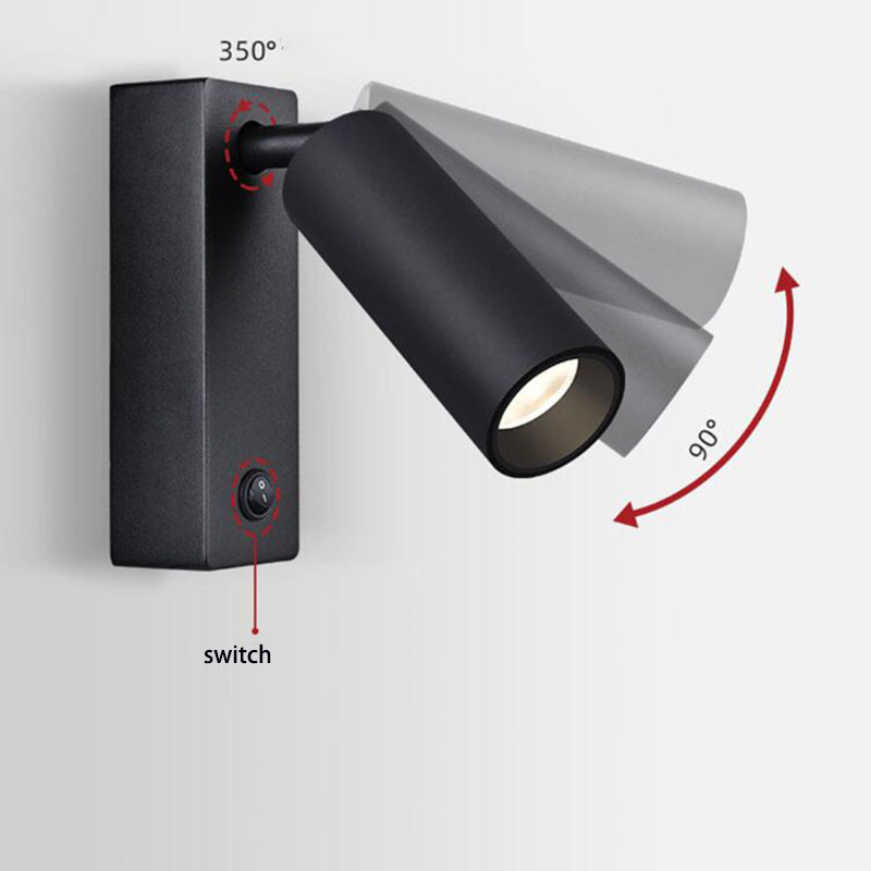 Lampă de perete cu LED de 3W de tavan Spot în stil modern, pliabil, rotație, acasă, hotel, dormitor, noptieră, sufragerie, lampă de perete pentru lectură