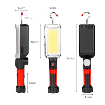 1000lm COB LED прожектор Ловно фенерче 18650 USB Гаражно работно осветление Магнитна инспекционна лампа Висящ фенер за къмпинг палатка