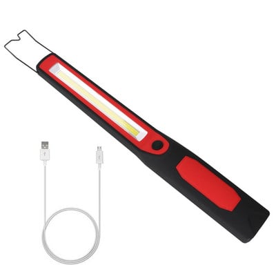 Lampă de lucru cu LED, lanternă reîncărcabilă prin USB, lampă de urgență pentru reparații magnetice COB pentru mașină, lanternă de camping portabilă, lampă cu cârlig