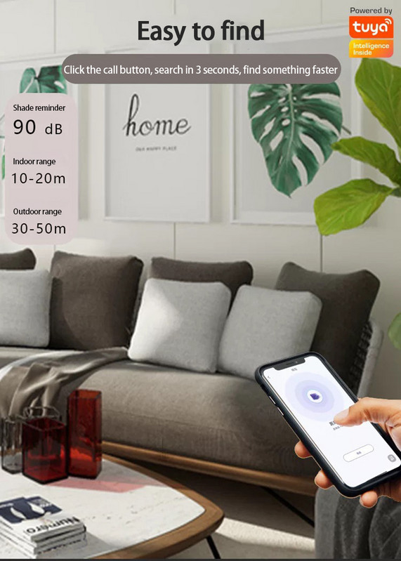 Tuya Bluetooth GPS Tracker Etichetă inteligentă pentru animale de companie Cheie Geanta pentru copii Portofel Anti-pierdere Mini SmartTag Alarmă pentru găsirea telefonului Localizator GPS