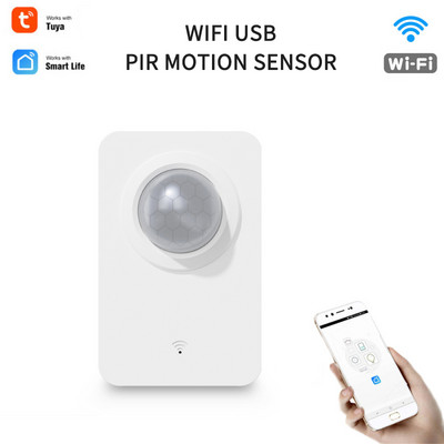 Tuya WiFi PIR kustības sensors Viedās mājas infrasarkanais pasīvais detektors drošība ielaušanās signalizācijas sensors Tālvadības pults Smart Life Home