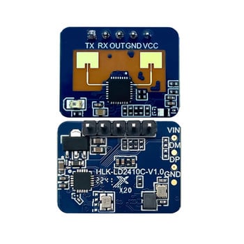 HLK-LD2410C 24G Модул за отчитане на човешко присъствие LD2410C Безконтактен интелигентен радар с милиметрови вълни 5V 79mA