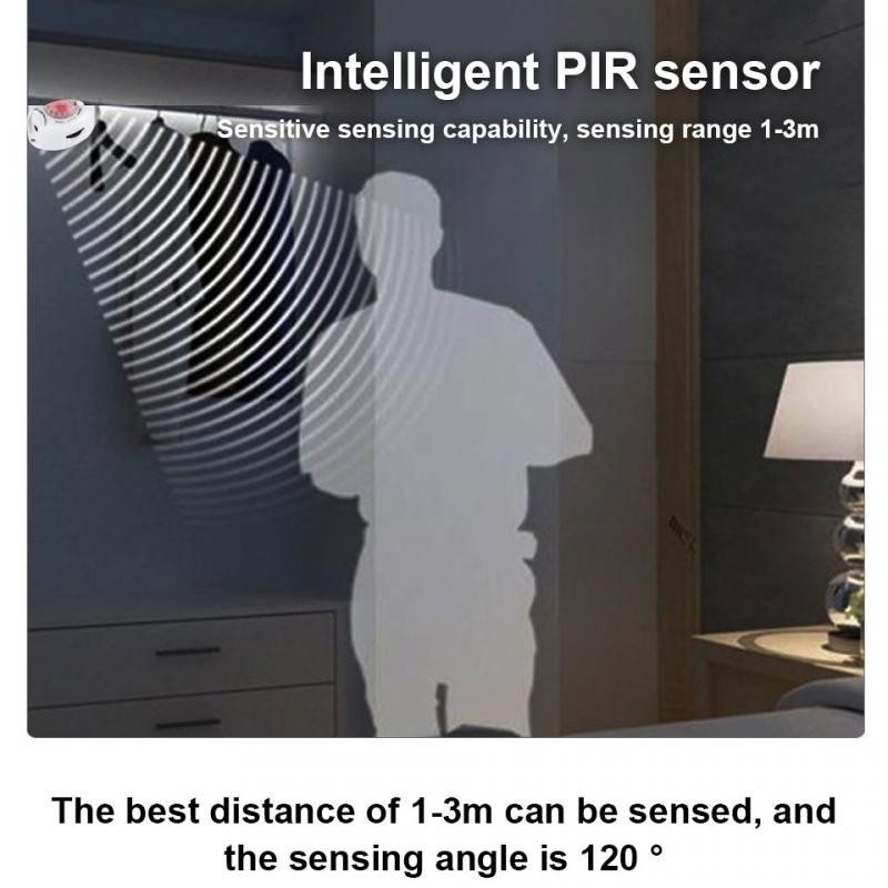 CoRui PIR Senzor de mișcare Comutator de lumină Controler de lumină pentru bandă LED Temporizator lampă Senzor de mișcare automat Detector de mișcare Casă inteligentă